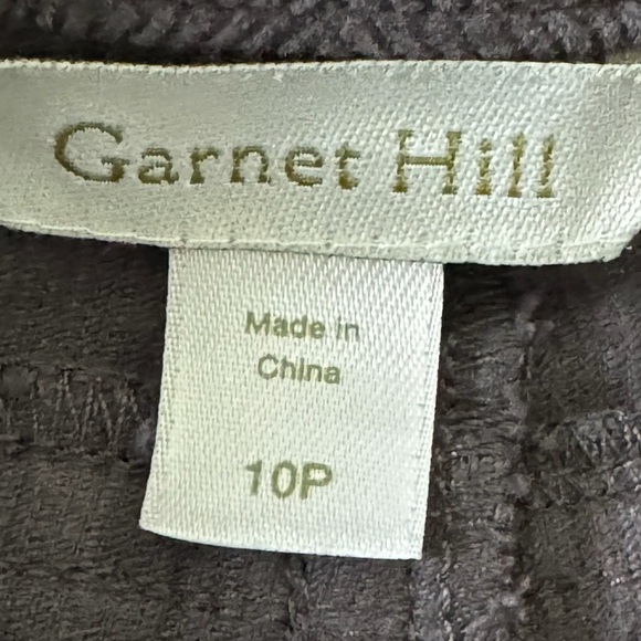 Garnet Hill Gray Straight Leg Corduroy Pants Womens Size 10P Effortless Chic - Picture 6 of 12